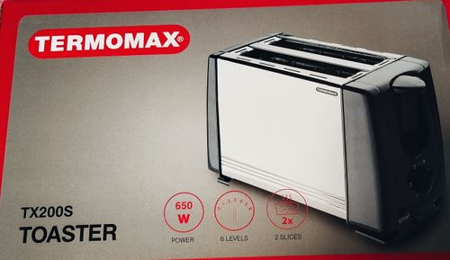 ΗΛΕΚΤΡΙΚΗ ΦΡΗΓΑΝΙΕΡΑ-TOASTER 2 SLICES 650W TX200S TERMOMAX
